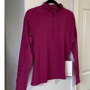 lululemon athletica build long sleeve half zip top NWT size 4